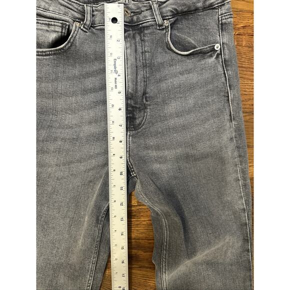 Zara Jeans Womens Grey Size 6 Split Hems Bottom Stretch - Picture 7 of 11